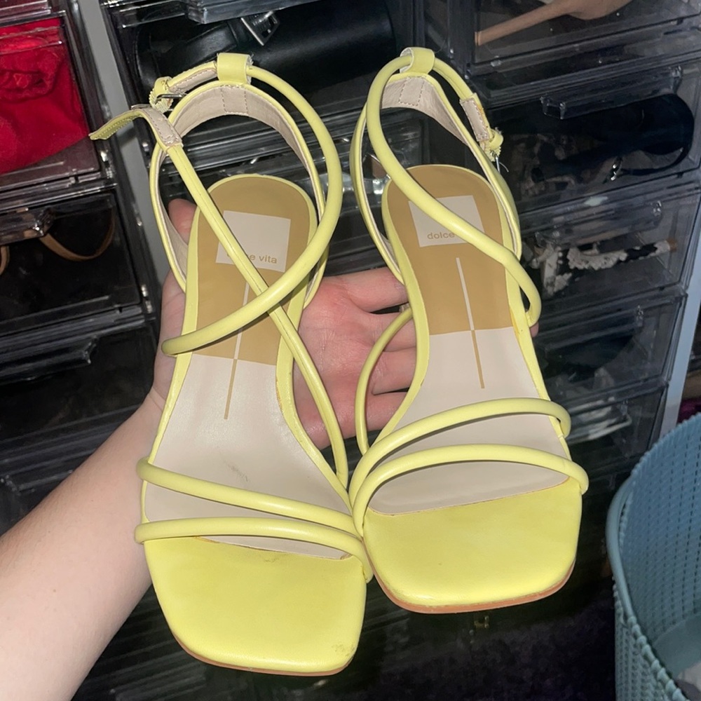 Dolce vita yellow heeled sandals